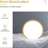 全新 20 吋木製現代 LED 嵌入式吸頂燈，簡約白色客廳天花板燈