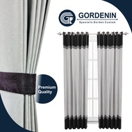 UNGU Tulip Flower Blackout Curtains with 6 Waves, 8 Waves, Dark Purple | Door Window Curtains