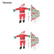 [Predolo3] LED Christmas Light Santa Claus Climbing on Rope Ladder 9.8ft Creative Garden Xmas Tree S