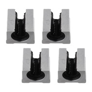 บล็อกแบริ่งเชิงเส้นแบบ SBR16UU 4แพ็คสำหรับเครื่องจักรกลอุตสาหกรรมรางนำ16มม.