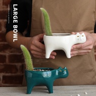 Creative Cute Cat Tail Flowerpot Ceramic Unique Cartoon Animal Simple Succulent Monkey Tail Post Cac
