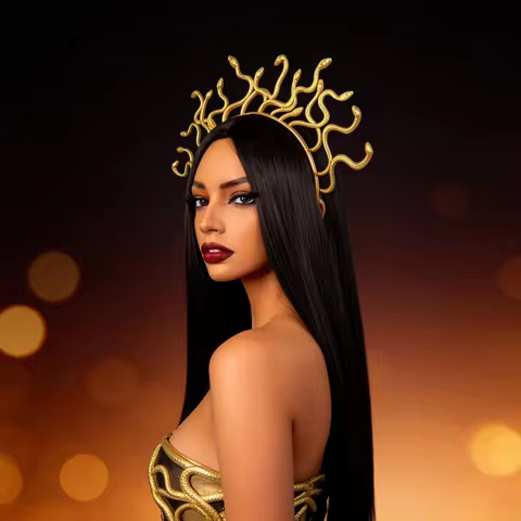 Women Medusa Snake Shape Headpiece Cosplay Girl Headwear Ancient Greek Mythology Headband Halloween 