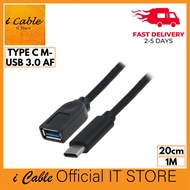 USB 3.1 Type C (Male) to USB 3.0 A Female OTG Cable 20cm-1M