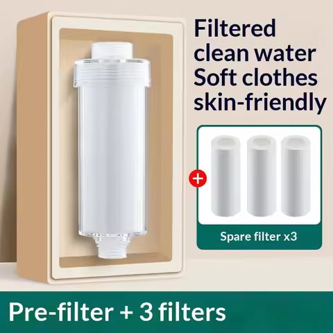 Pre-filter + 3filters Shower Filter,Replaceable Filter,Water Softener,Removal Chlorine For Hard Wate