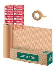 eco4plan Honeycomb Packing Paper | Extra Thick 90 GSM Packing Wrap | Biodegradable Packing Materials