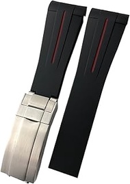 20mm 21mm Curved End Rubber Watchband Suitable for Rolex Submariner GMT Daytona Deep Sea Dweller Exp