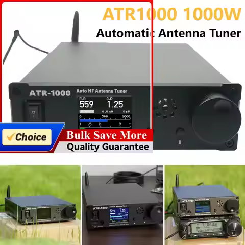 ATR1000 1KW Automatic Antenna Tuner HF 1.8-30MHz Smart WiFi Remote Operation SWR Power Meter for Sho
