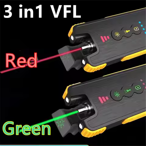 3 in 1 Fiber Optic Visual Fault Locator 15mw VFL with Red/Green Light 3200mAh Battery Power Bank Dou