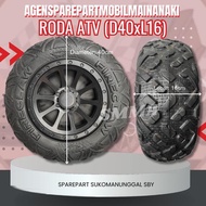 Ban Roda Mobil Mainan Aki Full Karet Ukuran 40Cmx16Cm Type Besar Atv