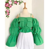 CB11. Top sabrina balloon green