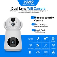 V380 PRO Wireless CCTV Battery Powered 8MP Dual Lens WiFi Camera CCTV Night Vision 360 Rotation IP 4