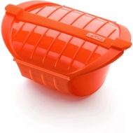 Direct from Japan Lekue Steam Case Deep Deep Tomato Microwave Cooking Steamer Silicon Steamer Lekue 