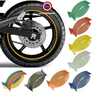 16 Pcs Wheel Decal Stripe Lots Reflective Strips Motorcycle Tape Sticker Rim Car