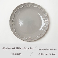 Đĩa Sứ Sáng Tạo 10 Inch Đĩa Tròn Hoa Tươi Đĩa Ăn Tối Đĩa Trái Cây Đĩa Pasta Đĩa Thịt Bò Đồ Dùng Ăn U