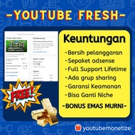 AKUN YOUTUBE MONET FRESH  YOUTUBE LOLOS MONETISASI GARANSI