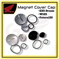 HONDA ALLOY MAGNET CAP CASE COVER CAP SET SILVER BLACK EX5 DREAM WAVE100 WAVE125 FUTURE125 WAVE125i