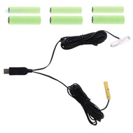 【3C】 USB Mains Convert LR6 4  LR03 4 AAA  Eliminator Replacement 4pcs 1 5V LR6 LR03  Power Supply Ca