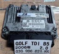 VW 福斯 GOLF 2.0 TDI 引擎電腦 B5 2006- 03C 906 021 KK ECM ECU 行車電腦