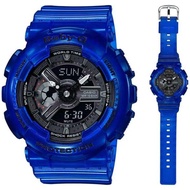 [Powermatic] Casio BA-110CR-2A Baby-G Transparent Blue Resin Strap Watch