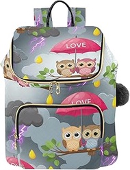 Cute Cartoon Owls Casual Backpack, 15L Medium Backpack Purses for Woman