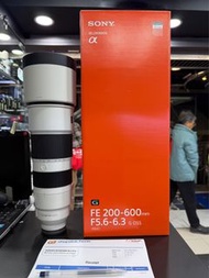 全新一樣 SONY 200-600mm F5.6-6.3 G 行貨長保 到11月25年