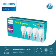 CAHAYA BUY 3 GET 1 FREE Philips 5W 7W 9W 11W Watt LED Bulb Essential - Yellow Light (3000K Warm Whit
