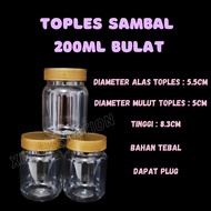 200ml Round Sambal Jar (unit) Jam Jar Spice Jar