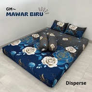 SPREI/SEPREI MURAH BERKUALITAS MOTIF BUNGA MAWAR BIRU