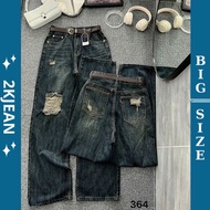 Women's wide-leg ripped jeans Bigsize 55kg-90kg, high quality QC products, ripped wide-leg style QC3