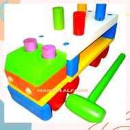 Mainan Edukasi Anak / Mainan Mobil Truk Palu Pukul / Mainan Kayu