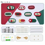 [Cuticate1] DIY Barrettes Clip Crochet Kit Doll Crochet Kit for Beginners Crochet Hair Cilps Kit