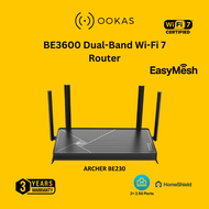 TP-Link Archer WiFi 7 BE6500 Dual-Band 2.5G Ports Router with EasyMesh HomeShield Router/AP Mode BE4
