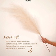 ❍Afutre【5Pcs】80cm Handmade Artificial Pampas Grass Flower, Large Tall Fluffy Fake Bulrush Pompass Fl
