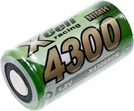 XCell Battery X4300SCR Sub-C High Current Flattop (Voltage 1.2 V, Height 43 mm, Weight 77 g, Diamete
