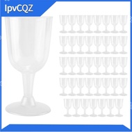 Clear Plastic Wine Glass Recyclable - Shatterproof Wine Goblet - Disposable & Reusable Cups for Cham