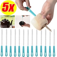 1/3/5Pcs Kitchen Lotus Root Cleaning Brush/Multifunctional Nylon Spiral Straw Feeding Bottle Brushes