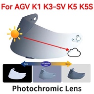 Photochromic Visor for AGV K5 K5S K5-S K3SV K3-SV K1 Helmet Glasses Screen Shield Windshield Accesso