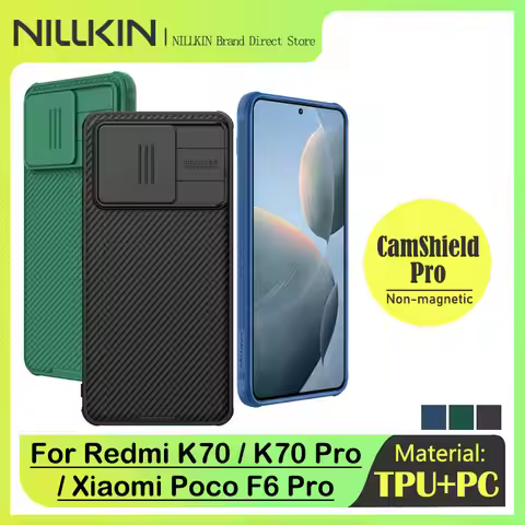NILLKIN Case for Redmi K70/K70 Pro, K70 Ultra, K70E, Camera Slide Protection, Anti-Scratch Cover for