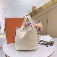 Hermes Picotin 18 Nata奶油白