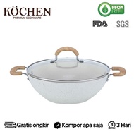 WAJIB PUNYA KOCHEN PANCI WAJAN PENGGORENGAN WOKPAN 28CM GRANIT FREE TUTUP ANTI LENGKET NON-STICK CRE