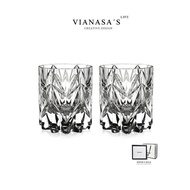 VIANASA'S Premium Light Luxury Crystal Pair Glass K9 Edo Kiriko Whiskey Glass Gift Box Gift Customiz