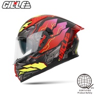 Gille Helmet 135 GTS V1 META Motorcycle Helmets Full Face Dual Visor with Iridium Lens ICC(BPS) Cert