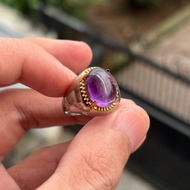 Cotton fiber amethyst ring nailRing