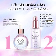[NEW] OLAY SUPER SPF50+ Lightweight Sunscreen Brightening Cream Combo | PA++++ And SUPER Serum OLAY 