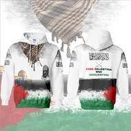 Latest 3D Fullprinting Palestine jacket hoodie defend Palestine must buy