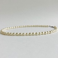 玻璃巴洛克珍珠項鍊 / 約 6mm / 全長約 42cm / 燕麥米白 / R / 日本製造