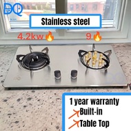 Du Qin Stainless Steel Built in Gas Stove Dapur Gas Masak Stainless Steel Gas Cooker Stove Table Top