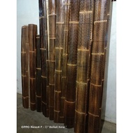 Tirai bambu Wulung plitur vernis 15 x 125