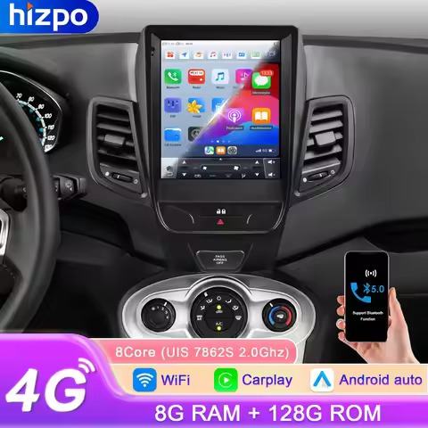 Hizpo 8Core DSP Car Multimedia Player for Ford Fiesta MK7 2009 - 2016 Carplay 4G Autoradio RDS GPS W