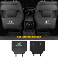 หนังรถที่นั่งกลับ Anti Kick Pad Scratch Mat Fit สำหรับ Honda Civic HRV Accord City Jazz BRV MOBILIO CRV BRIO CIVIC TYPE-R